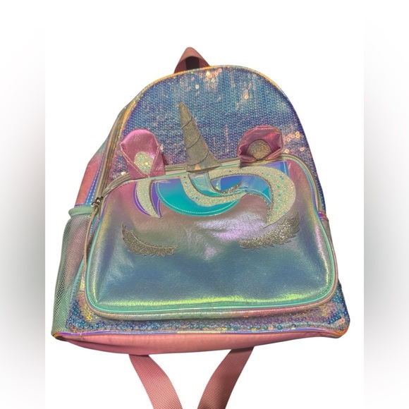 Claire’s Unicorn Iridescent Sequin Backpack - Picture 3 of 5